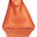 Celine Mini Luggage Orange Calfskin Leather — view 8