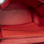 Celine Midi Trapeze Red Gray Calfskin Leather Messenger — view 9