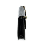 Chanel Vintage Pushlock Straight Flap Black Quilted Lambskin Leather — view 4