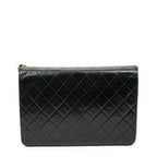 Chanel Vintage Pushlock Straight Flap Black Quilted Lambskin Leather — view 5