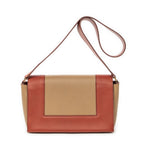 Celine Frame Cross Belt Bag Orange Beige Calfskin Leather — view 5