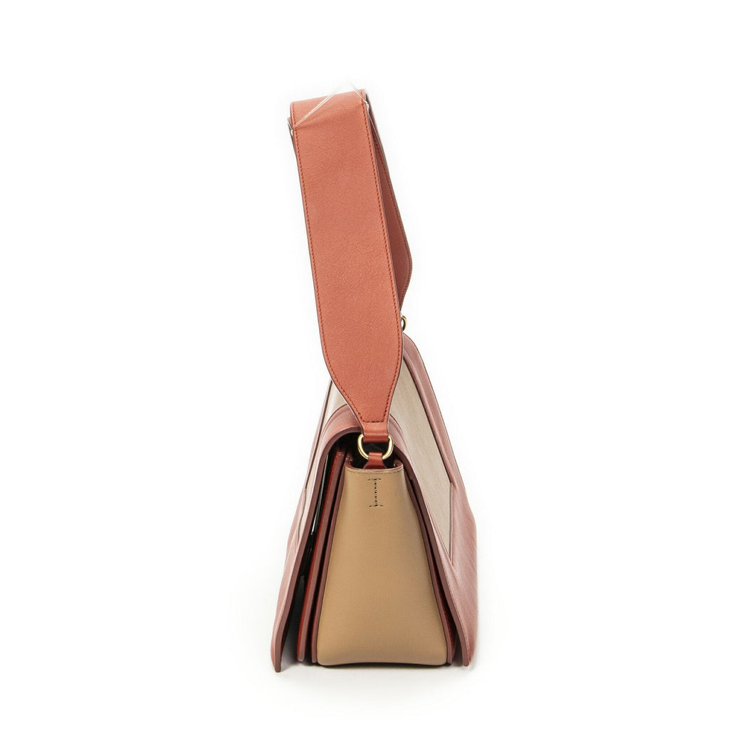 Celine Frame Cross Belt Bag Orange Beige Calfskin Leather — view 3