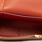 Celine Frame Cross Belt Bag Orange Beige Calfskin Leather — view 9
