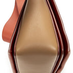 Celine Frame Cross Belt Bag Orange Beige Calfskin Leather — view 7