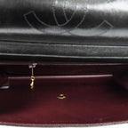 Chanel Vintage Pushlock Straight Flap Black Quilted Lambskin Leather — view 9