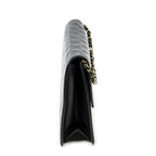 Chanel Vintage Pushlock Straight Flap Black Quilted Lambskin Leather — view 4