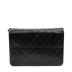 Chanel Vintage Pushlock Straight Flap Black Quilted Lambskin Leather — view 5
