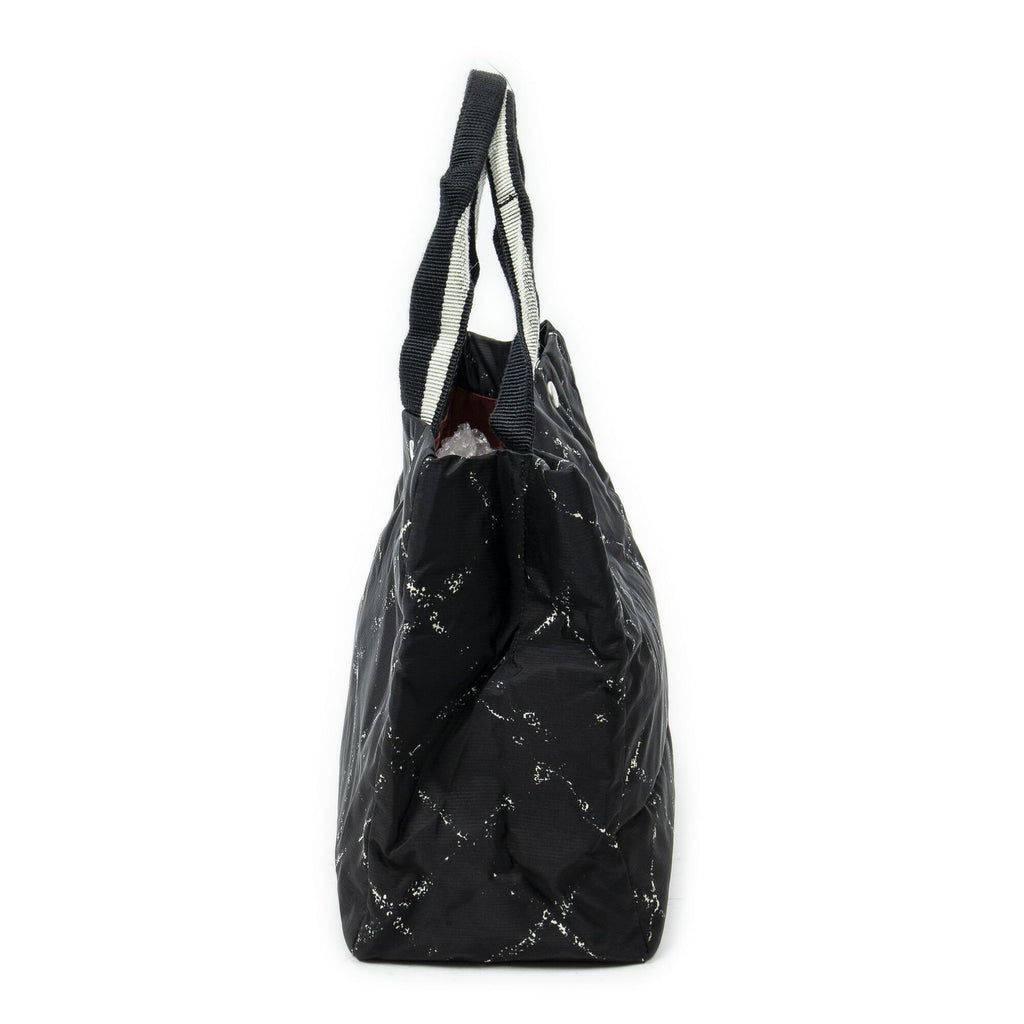 Chanel Small Vintage Travel Line Tote Black Nylon Canvas — view 3