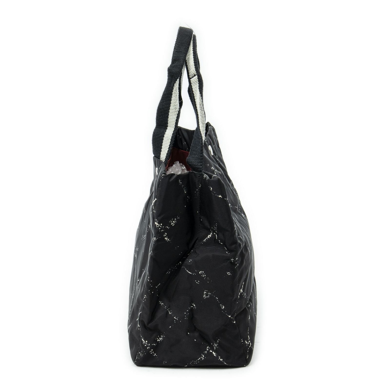 Chanel Small Vintage Travel Line Tote Black Nylon Canvas — view 3