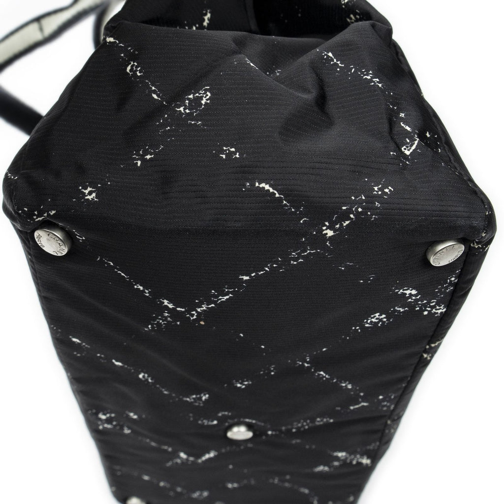 Chanel Small Vintage Travel Line Tote Black Nylon Canvas — view 8