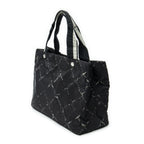 Chanel Small Vintage Travel Line Tote Black Nylon Canvas — view 2