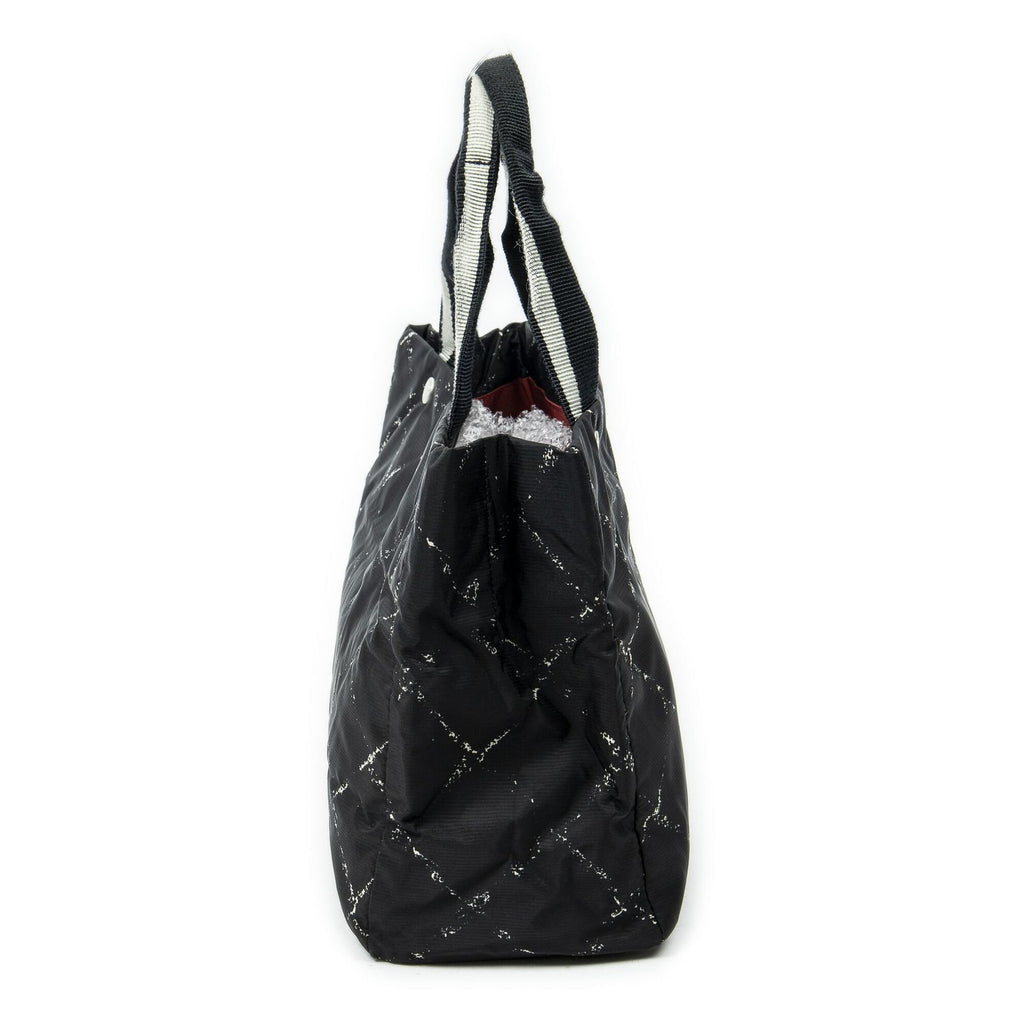 Chanel Small Vintage Travel Line Tote Black Nylon Canvas — view 4