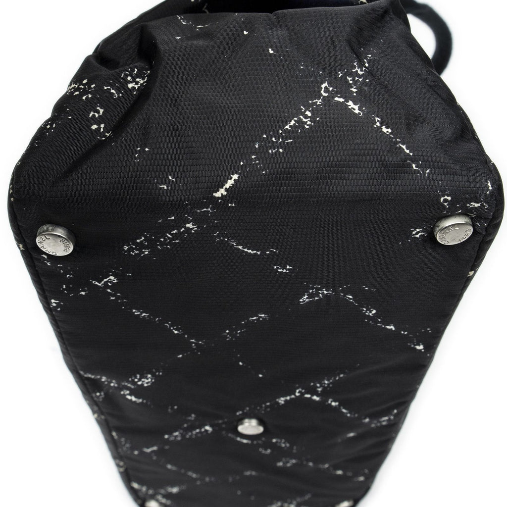 Chanel Small Vintage Travel Line Tote Black Nylon Canvas — view 7