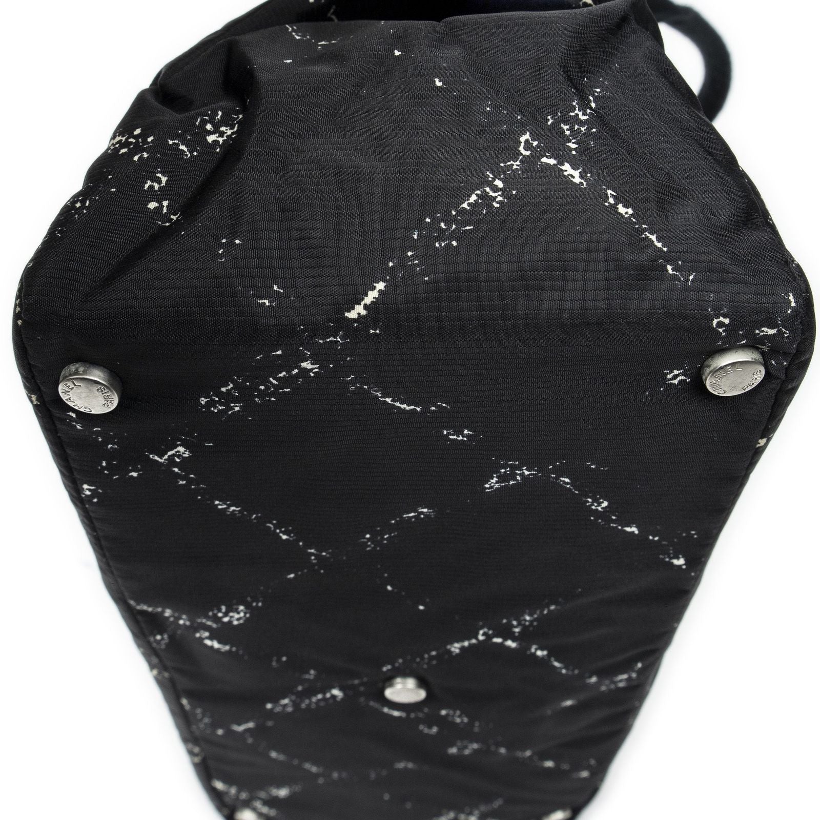 Chanel Small Vintage Travel Line Tote Black Nylon Canvas — view 7
