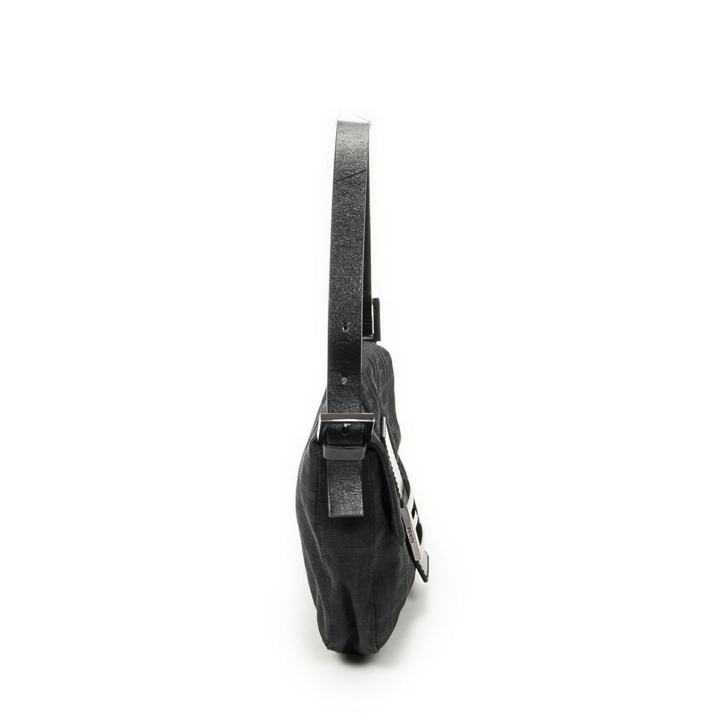 Fendi Baguette Black Zucca Canvas Messenger — view 4