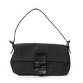 Fendi Baguette Black Zucca Canvas Messenger