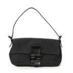 Fendi Baguette Black Zucca Canvas Messenger