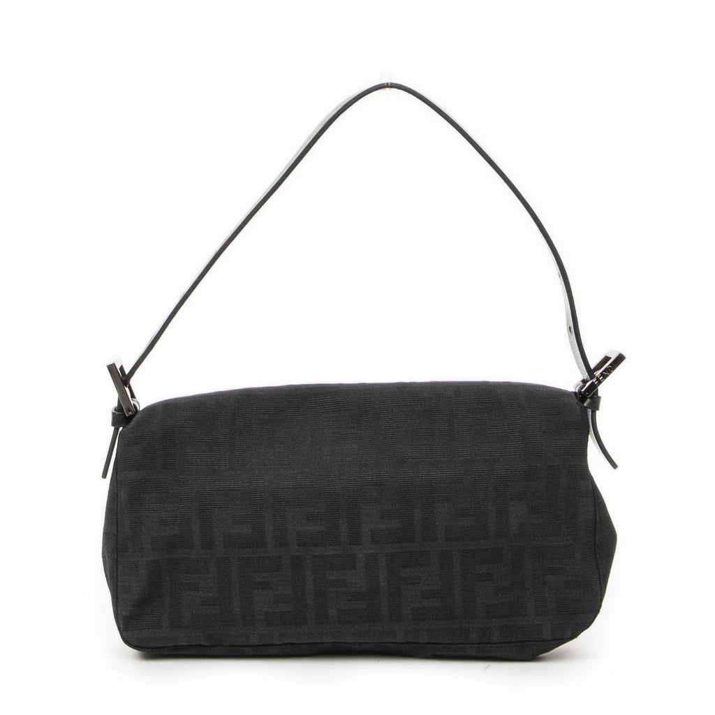 Fendi Baguette Black Zucca Canvas Messenger — view 5