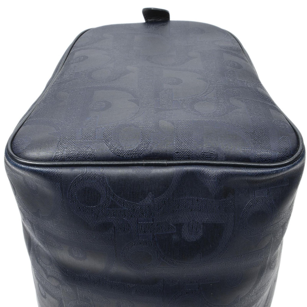 Dior Vintage Travel Boston Navy Trotter Pattern Canvas Shoulder — view 8
