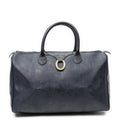 Dior Vintage Travel Boston Navy Trotter Pattern Canvas Shoulder