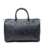 Dior Vintage Travel Boston Navy Trotter Pattern Canvas Shoulder — view 5