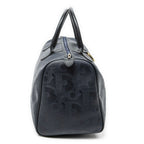 Dior Vintage Travel Boston Navy Trotter Pattern Canvas Shoulder — view 4