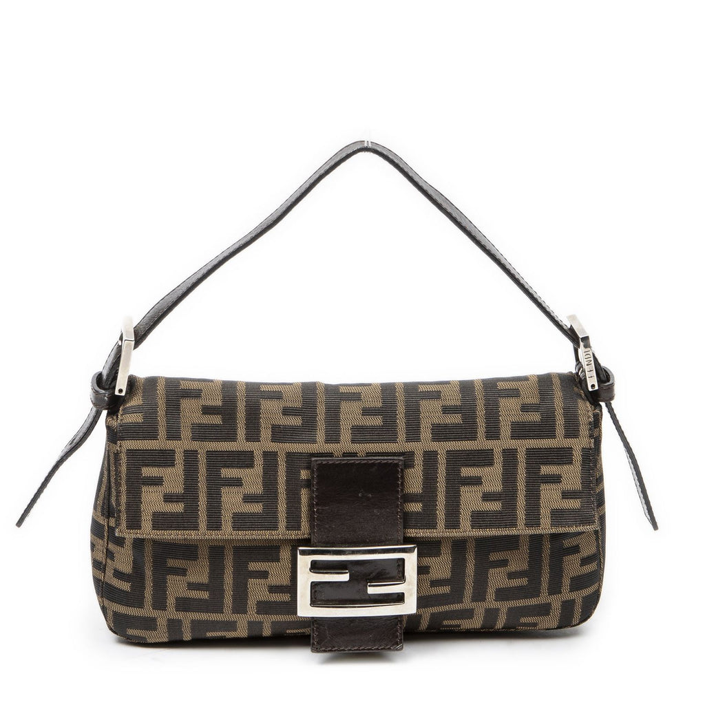 Fendi Baguette Brown Zucca Canvas Messenger