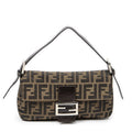 Fendi Baguette Brown Zucca Canvas Messenger