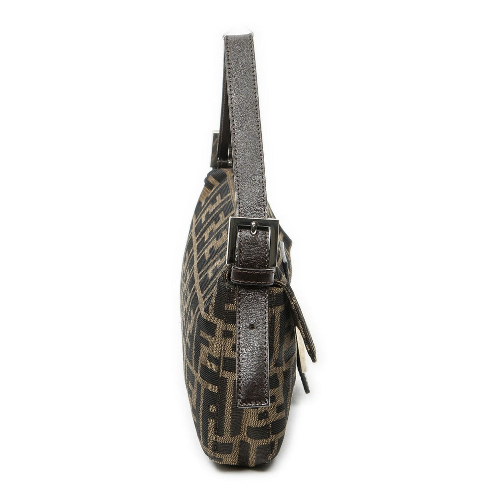 Fendi Baguette Brown Zucca Canvas Messenger — view 4