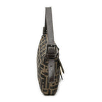 Fendi Baguette Brown Zucca Canvas Messenger — view 4