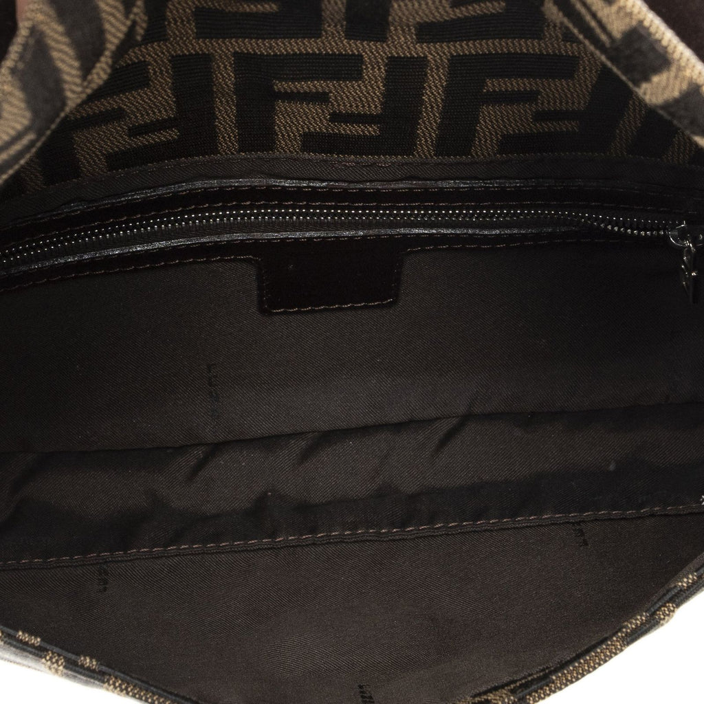 Fendi Baguette Brown Zucca Canvas Messenger — view 9