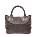 Loewe Anagram Tote Dark Brown Calfskin Leather — view 5