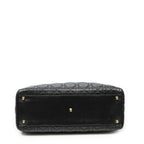 Dior Large Lady Dior Zip Black Canada Lambskin Leather Handbag — view 6