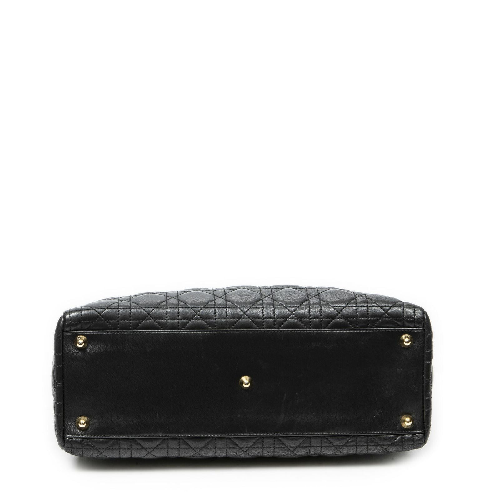 Dior Large Lady Dior Zip Black Canada Lambskin Leather Handbag — view 6