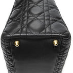 Dior Large Lady Dior Zip Black Canada Lambskin Leather Handbag — view 7