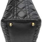 Dior Large Lady Dior Zip Black Canada Lambskin Leather Handbag — view 8