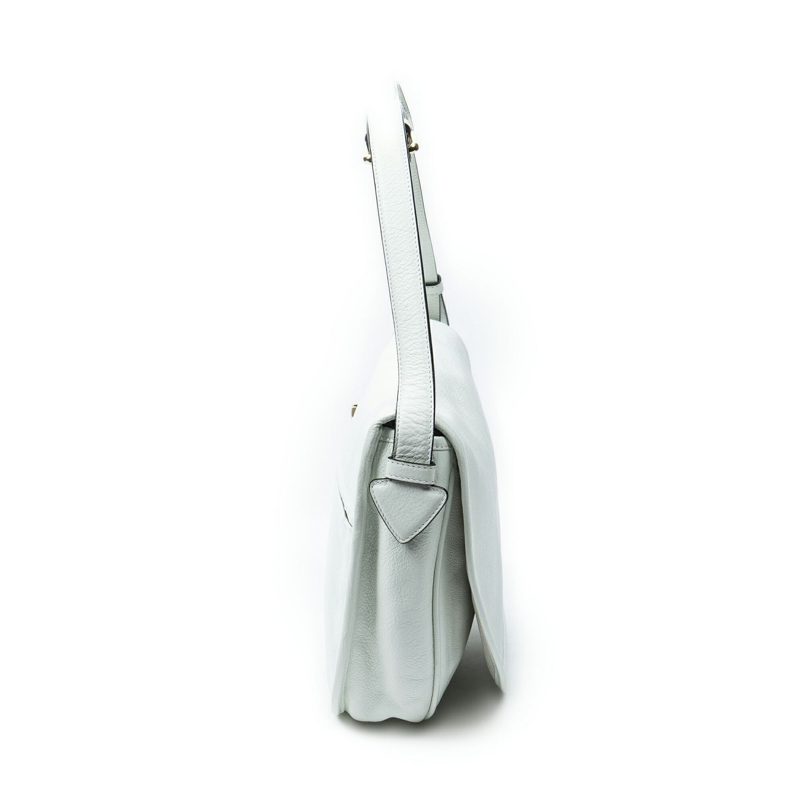Loewe Heritage Flap Messenger White Gray Calfskin Leather — view 4