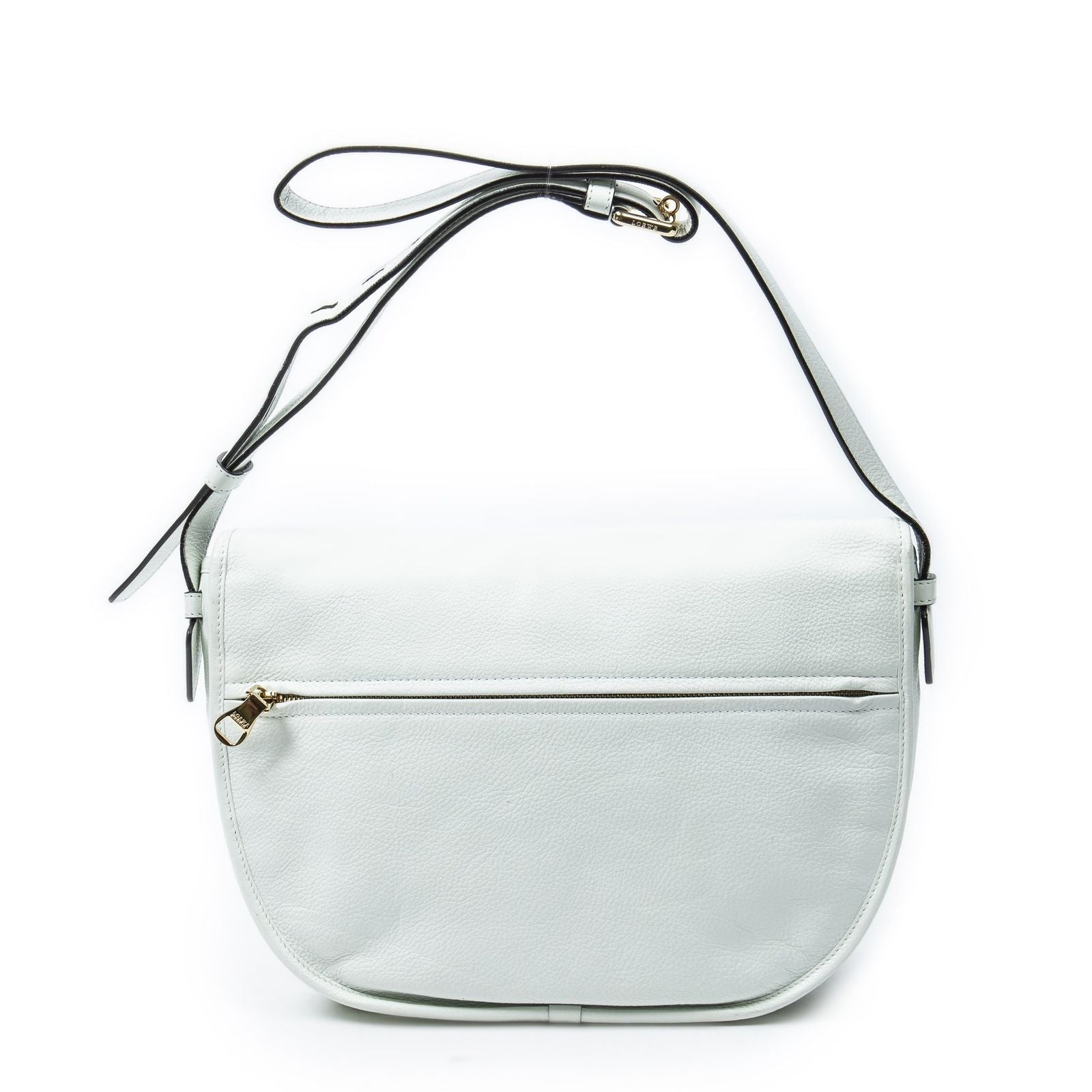 Loewe Heritage Flap Messenger White Gray Calfskin Leather — view 5