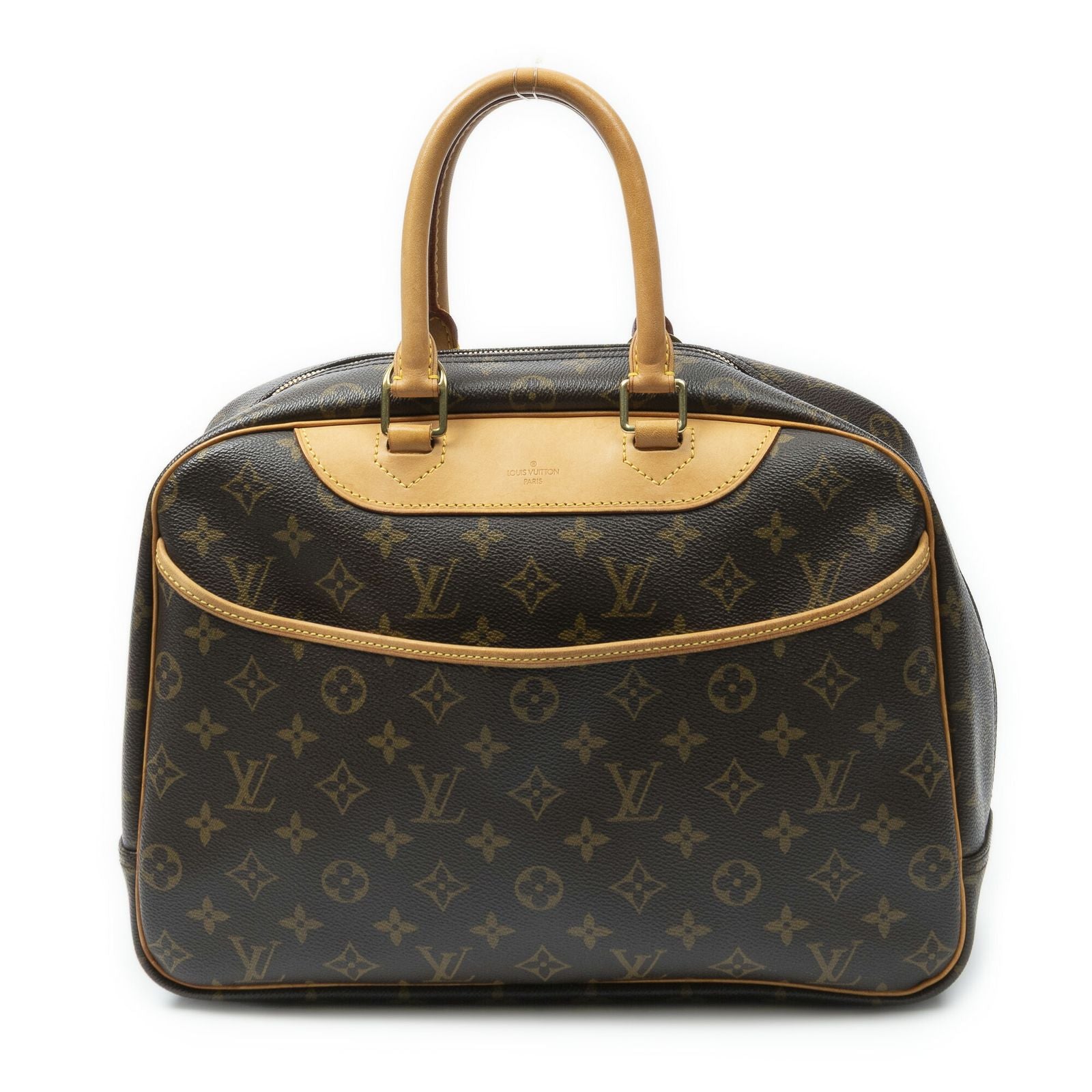 Louis Vuitton Deauville Brown Monogram Canvas Handbag