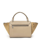 Celine Small Medium Swing Beige Gray Calfskin Leather Messenger — view 5