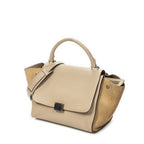 Celine Small Medium Swing Beige Gray Calfskin Leather Messenger — view 2