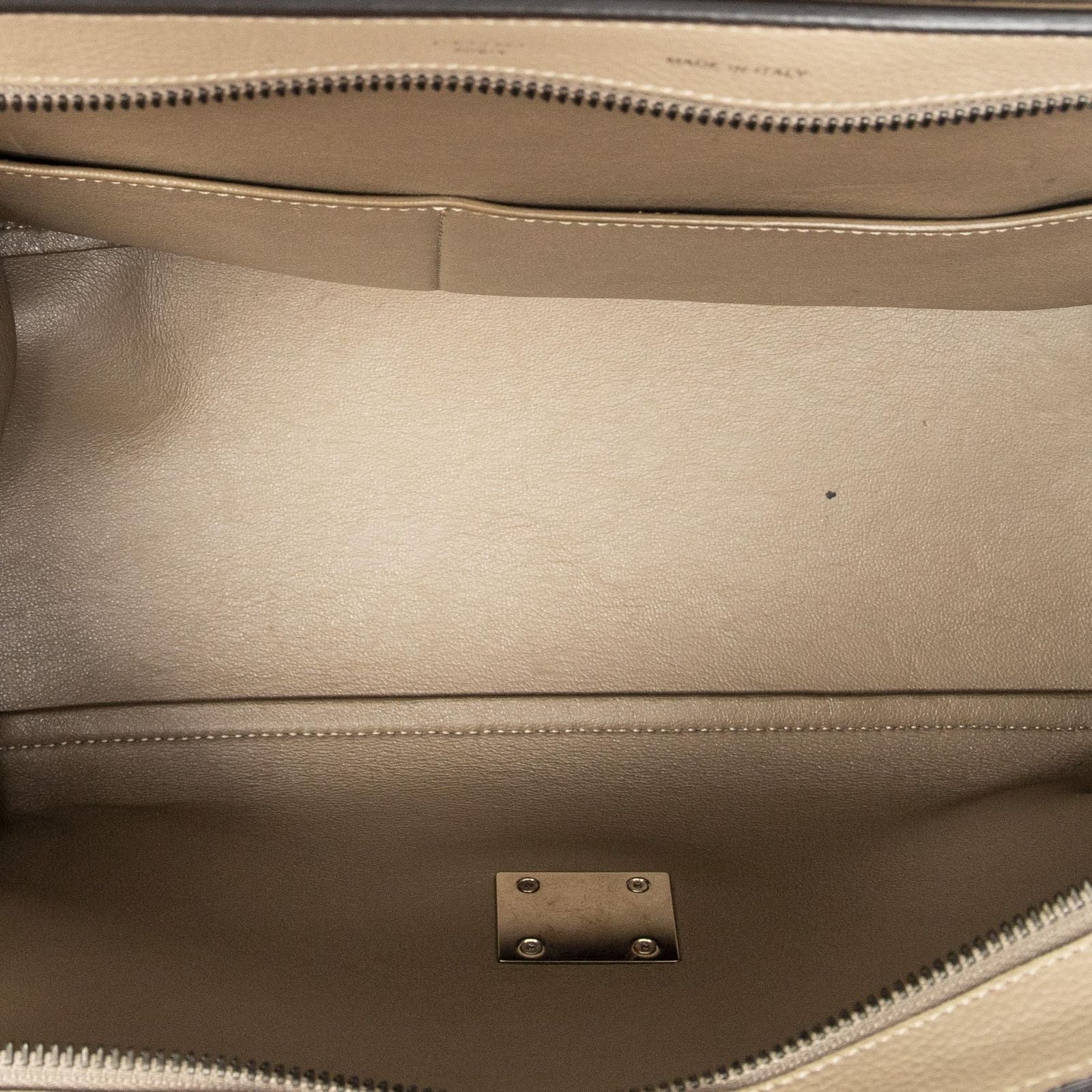 Celine Small Medium Swing Beige Gray Calfskin Leather Messenger — view 9