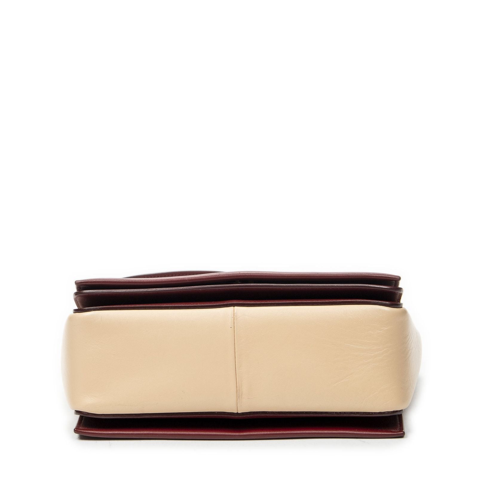 Celine Frame Cross Belt Bag Beige Red Calfskin Leather — view 6