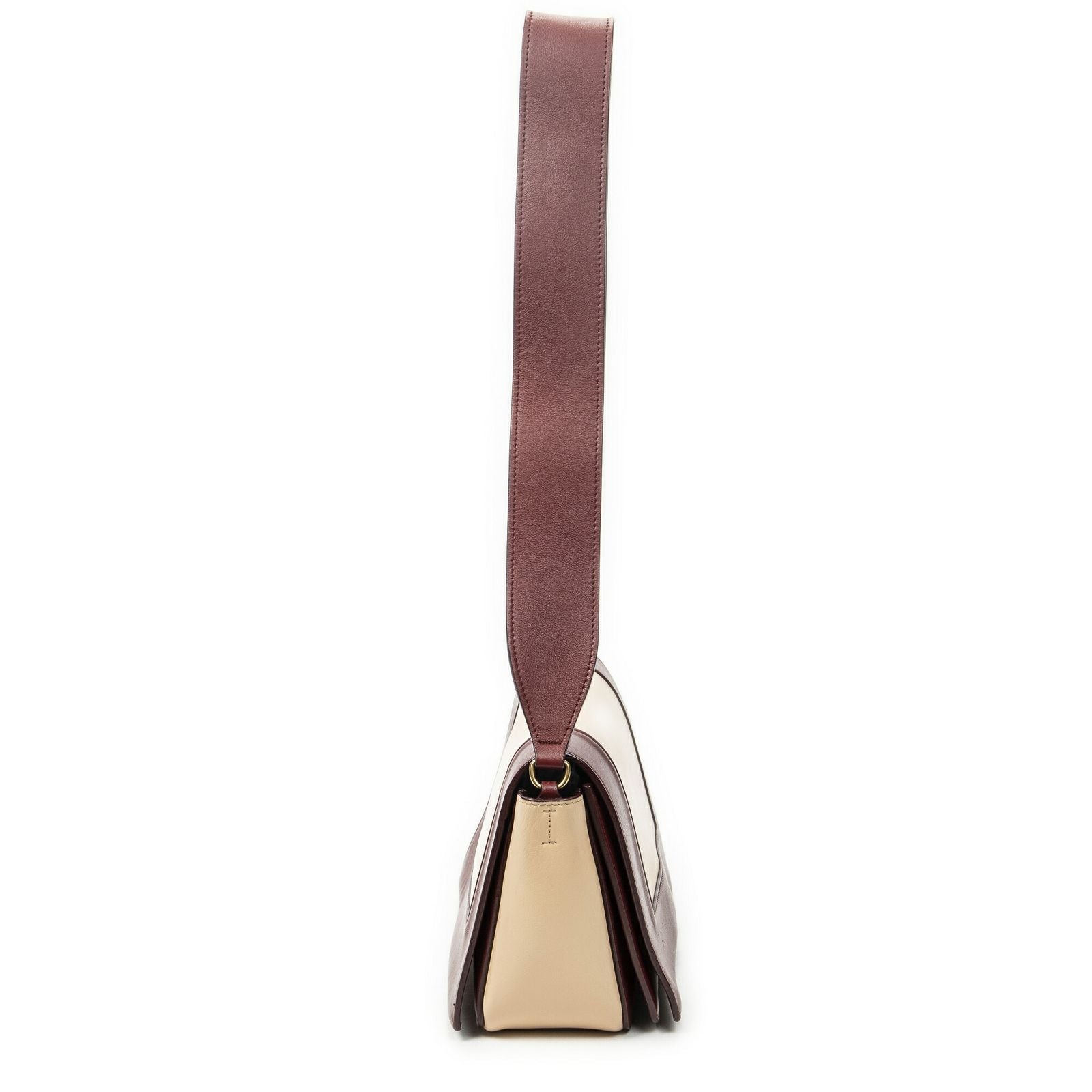 Celine Frame Cross Belt Bag Beige Red Calfskin Leather — view 4