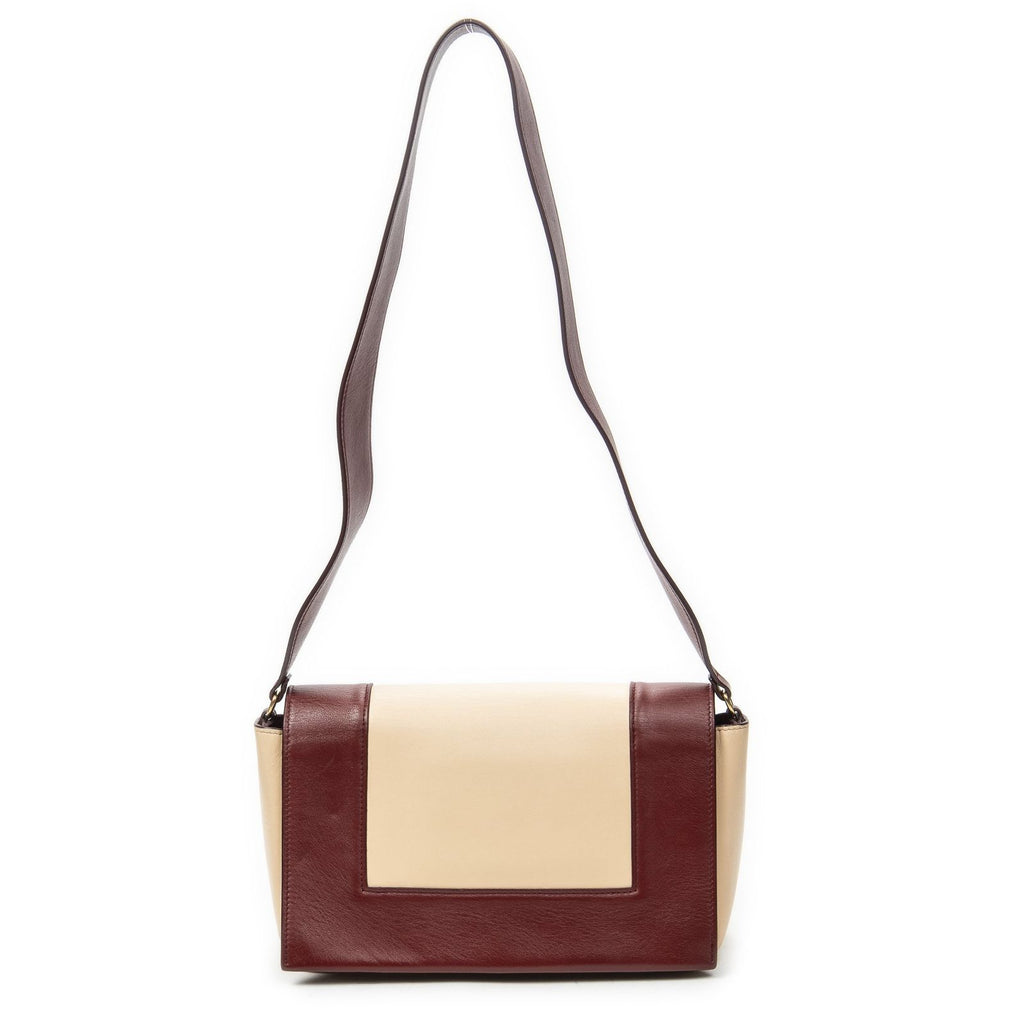 Celine Frame Cross Belt Bag Beige Red Calfskin Leather — view 5