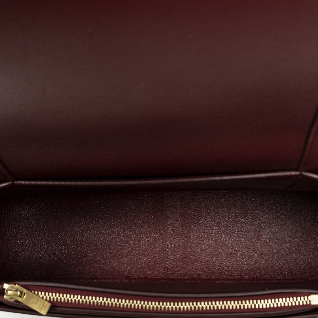 Celine Frame Cross Belt Bag Beige Red Calfskin Leather — view 9