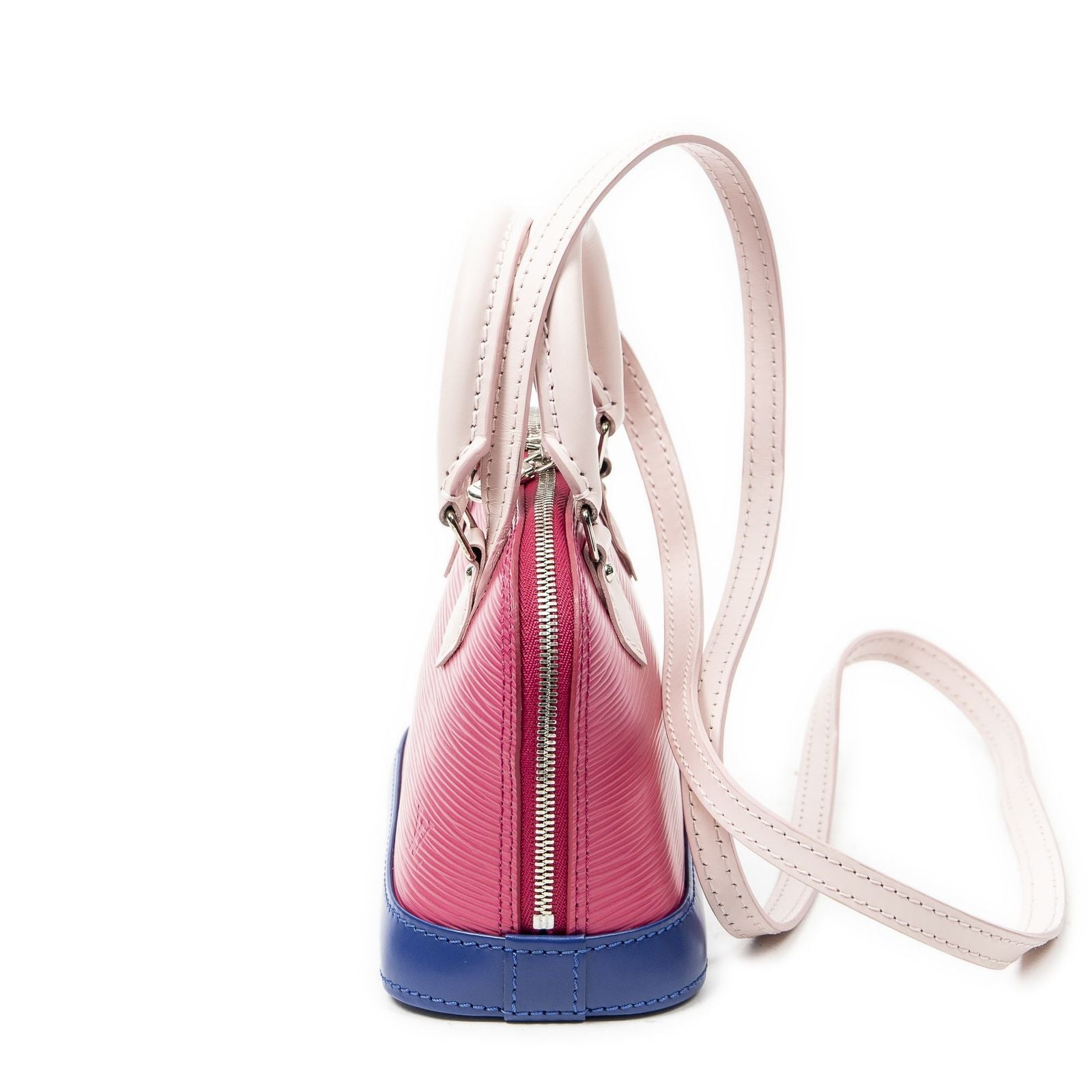 Louis Vuitton Alma Pink Blue Epi Handbag — view 3
