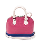 Louis Vuitton Alma Pink Blue Epi Handbag — view 5