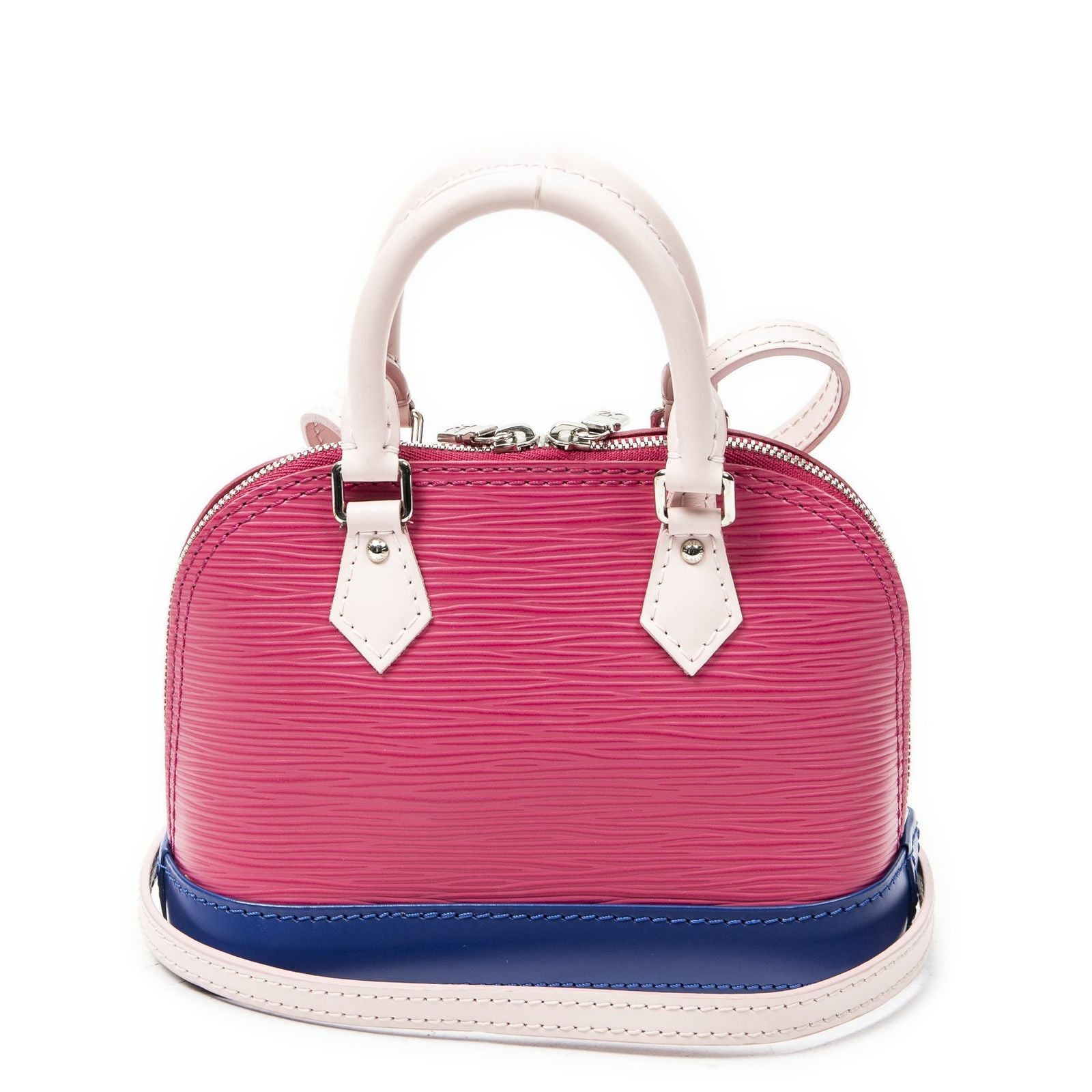 Louis Vuitton Alma Pink Blue Epi Handbag — view 5