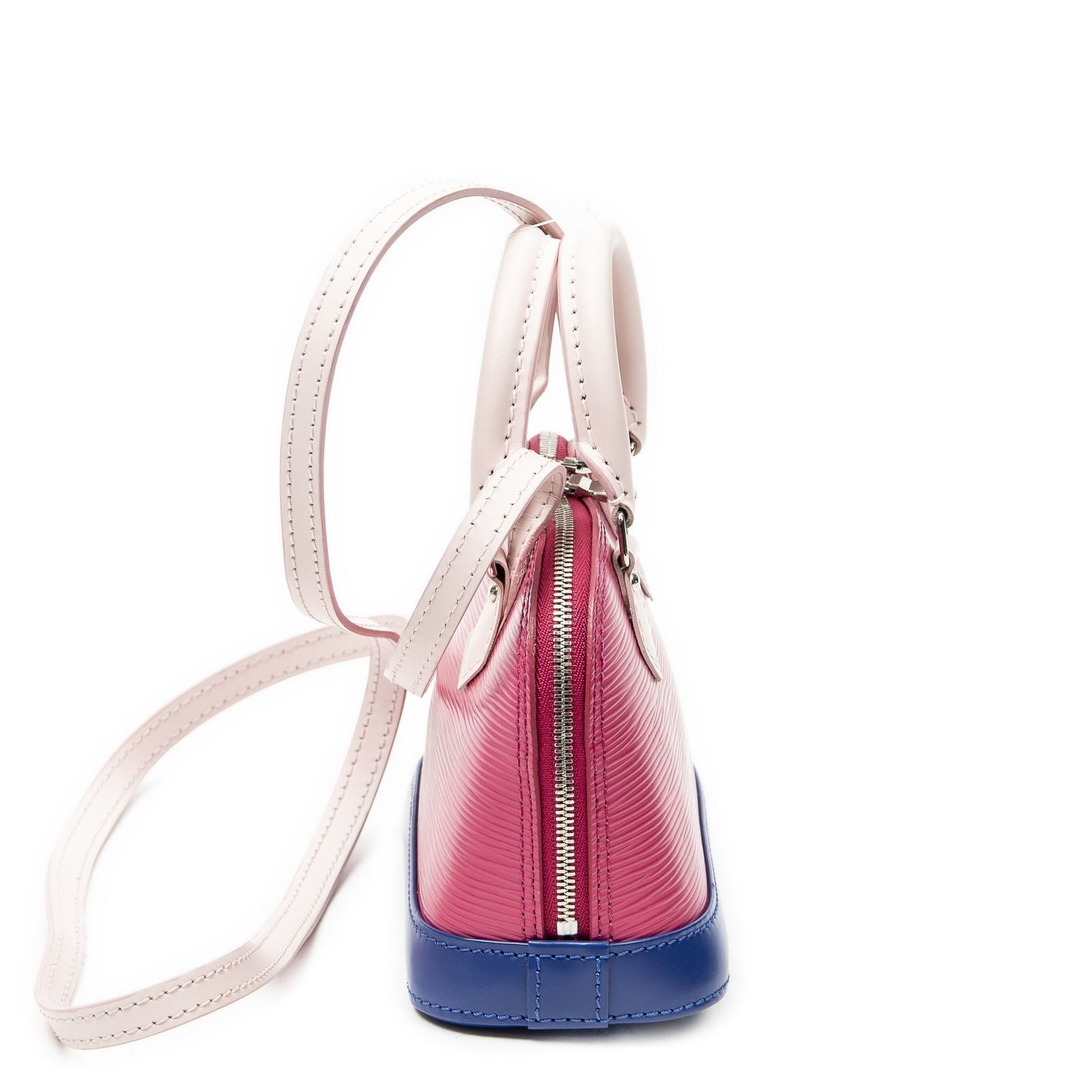 Louis Vuitton Alma Pink Blue Epi Handbag — view 4